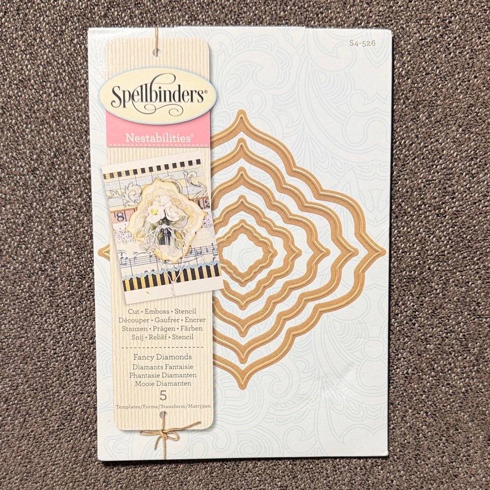 Spellbinders Nestabilities Fancy Diamond dies S4-526 NWT
